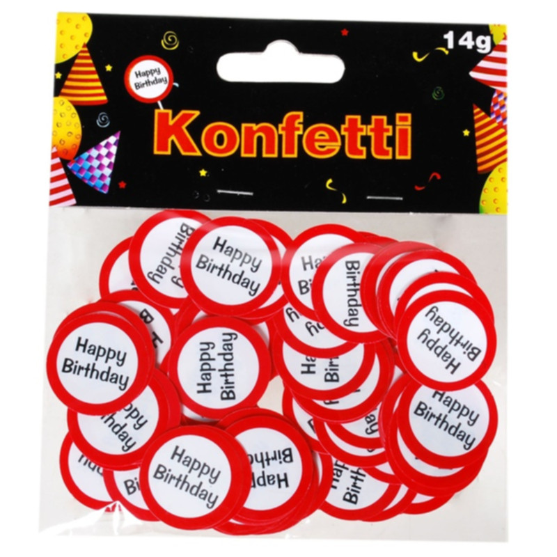 Konfetti Happy Birthday Verkehrsschild 14 g Partydeko Tischdekoration
